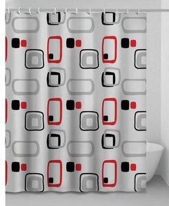 DecHome Tenda Doccia Quadri 60 In Vinile + Anelli cm 240x200
