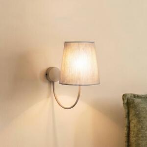 Applique da parete Candi TK Lighting, dimmerabile, Crema / Ambra, Soggiorno / Sala da pranzo, Tessuto / Stoffa / Seta, Moderno, Applique