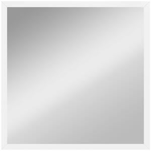 HOMCOM Specchio da Parete Rettangolare con Ganci, Specchio a Muro in Vetro e MDF, 50x50 cm, Bianco | Aosom Italy