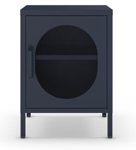 Comodino in metallo blu scuro Diora - Marckeric