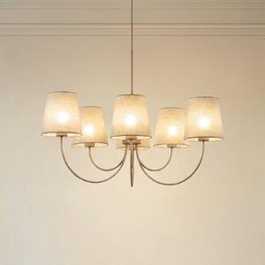 Lampadario a soffitto Candi TK Lighting, dimmerabile, Crema / Ambra, Soggiorno / Sala da pranzo, Tessuto / Stoffa / Seta, Moderno, Lampadario