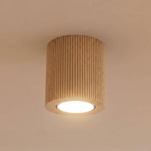Faretto da soffitto Eve, altezza 8,5 cm, attacco GU10, legno Eve TK Lighting, dimmerabile, Legno chiaro, Soggiorno / Sala da pranzo, Legno, Moderno, Downlight