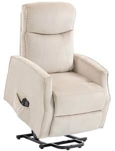 HOMCOM Poltrona Elettrica Alzapersona Poltrona Relax Massaggiante, Beige | Aosom Italy
