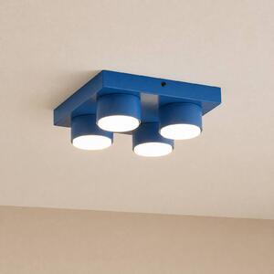 Plafoniera soffitto Brix TK Lighting, dimmerabile, Blu, Soggiorno / Sala da pranzo, Metallo, Moderno, Plafoniera