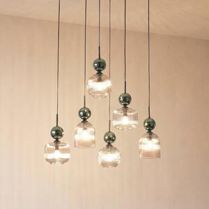 Lampada a sospensione Sophia TK Lighting, dimmerabile, Verde, Soggiorno / Sala da pranzo, Vetro, Moderno, Lampada a sospensione