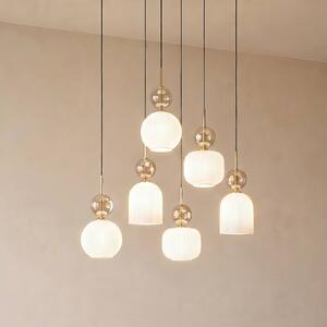Lampada a sospensione Sophia TK Lighting, dimmerabile, Bianco / Opale, Soggiorno / Sala da pranzo, Vetro, Moderno, Lampada a sospensione