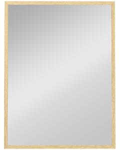 HOMCOM Specchio da Parete Rettangolare con Ganci, in Vetro e MDF, 60x80 cm, Color Legno | Aosom Italy