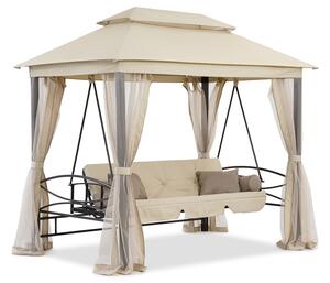 Nice Premium Garden Point altalena da giardino in metallo beige