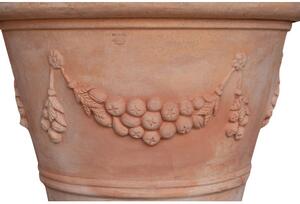Vaso in terracotta Galestro festonato 100% Made in Italy, interamente fatto a mano