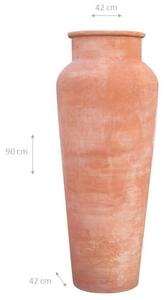 Vaso anfora in Terracotta 100% Made in Italy interamente Lavorata a Mano