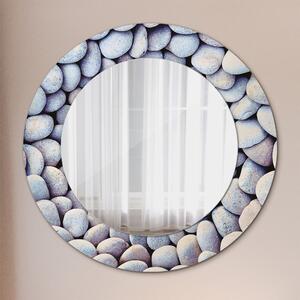 Specchio rotondo cornice con stampa Ruota delle pietre marine fi 50 cm