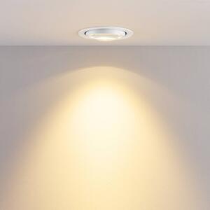 Molto Luce Plafoniera LED da incasso MAG MINI, bianco, Ø 10 cm, CCT 18 V MINI, Bianco / Opale, Soggiorno / Sala da pranzo, Alluminio, Moderno