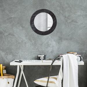Specchio rotondo cornice con stampa Pietra nera fi 50 cm