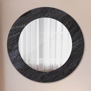 Specchio rotondo cornice con stampa Pietra nera fi 50 cm
