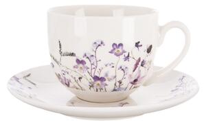 Tazzina bianca/viola in porcellana 280 ml Louka – Orion