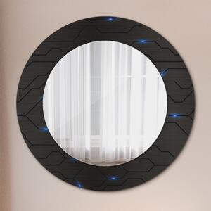 Specchio tondo con decoro Abstract futuristico fi 50 cm