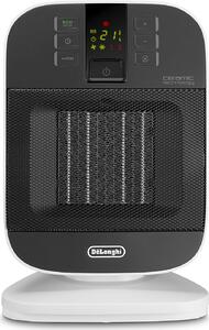 De Longhi Termoventilatore Cermico Stufa Elettrica Caldobagno Potenza 2000 Watt Ventilazione estiva con Timer e Termostato colore Nero / Bianco - H