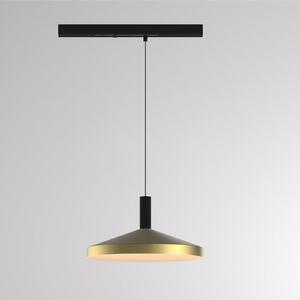 Molto Luce Lampada a sospensione su binario LED LORA III, ottone, Ø 36 cm, 40°, CCT, III, Ottone / Oro, Soggiorno / Sala da pranzo, Metallo, Moderno