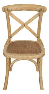 Sedia Thonet baby in legnomassello di frassino e seduta rattan finitura legno invecchiato