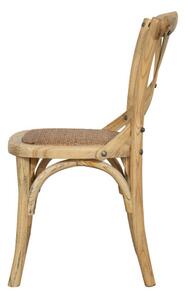 Sedia Thonet baby in legnomassello di frassino e seduta rattan finitura legno invecchiato