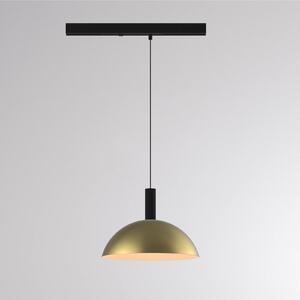 Molto Luce Lampada a sospensione su binario LED LORA II, ottone, Ø 24 cm, 40°, CCT, trifase II, Ottone / Oro, Soggiorno / Sala da pranzo, Metallo, Moderno
