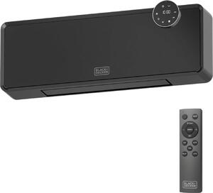 Black & Decker Termoventilatore da Parete Ceramico Stufa Elettrica Potenza 2500 Watt con Telecomando Timer e Termostato - BXWSH 2001E