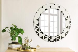 Specchio rotondo cornice con stampa Geometrico astratto fi 50 cm
