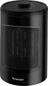 Syntesy Termoventilatore Stufa elettrica Caldobagno Potenza 1200 Watt con Termostato colore Nero - SATELLITE HP-12AY