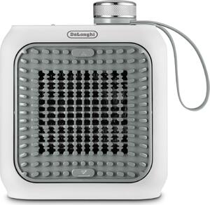 De Longhi Termoventilatore Stufa elettrica da Scrivania 360 Watt colore Bianco e Verde Salvia - HFX10B03.GR Capsule Desk