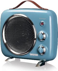 Ariete Termoventilatore Stufa elettrica Potenza 2000 Watt Antiribaltamento colore Celeste - 00B080805AR0 Vintage 0808