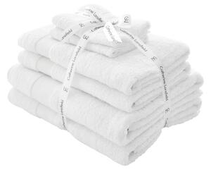 Set di asciugamani per viso e corpo tipo terry bianchi in cotone 6 pz Anti-Bacterial – Catherine Lansfield