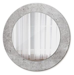 Specchio rotondo stampato Cemento grigio fi 50 cm