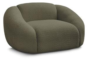 Poltrona verde con rivestimento in bouclé Tina – Bobochic Paris