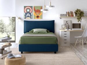 Kit Letto Piazza e Mezzo Contenitore ARLES + Materasso FASHION 2.0 Blu