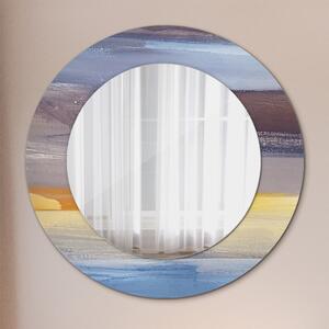Specchio rotondo cornice con stampa Immagine astratta fi 50 cm