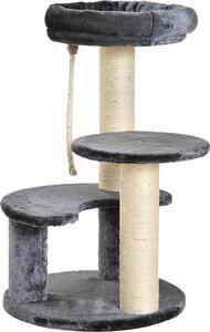 AllMyPets Tiragraffi per Gatti Albero Tiragraffi Gatti Albero Tiragraffi a 3 Livelli Peluche Sisal Naturale - D30D0DGY