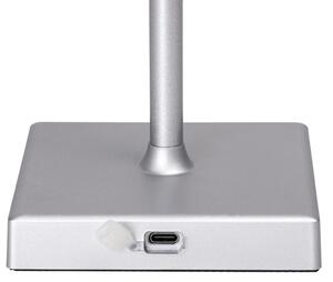 Aigostar - Lampada LED RGBW ricaricabile 4W/5V 3600mAh bianco/cromo IP54