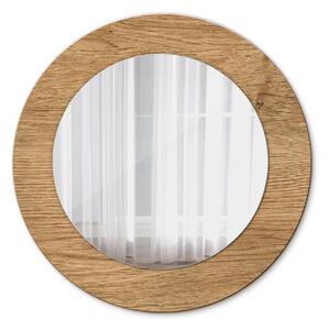 Specchio rotondo stampato Consistenza del legno fi 50 cm
