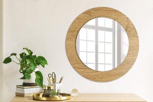 Specchio rotondo stampato Consistenza del legno fi 50 cm
