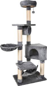 AllMyPets Tiragraffi per Gatti Albero Tiragraffi Torre Condominiale Multiripiano Altezza 150cm - D30D80