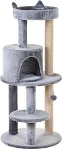 AllMyPets Tiragraffi per Gatti Albero Tiragraffi Torre con Casa Amaca a 3 Ripiani - D30D74GY