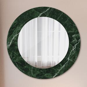 Specchio tondo con decoro Marmo verde fi 50 cm