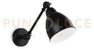 Newton applique a parete nero 1 luce attacco e27 orientabile
