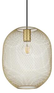 Net sospensione in rete metallica 1 luce attacco e27 24,5cm oro