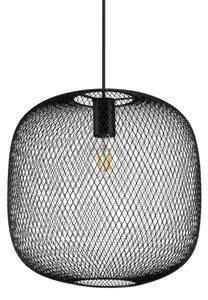 Net sospensione in rete metallica 1 luce attacco e27 34cm nera