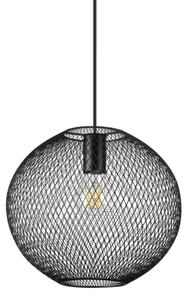Net sospensione in rete metallica 1 luce attacco e27 29,5cm nera
