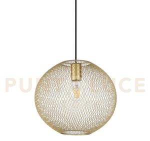 Net sospensione in rete metallica 1 luce attacco e27 29,5cm oro