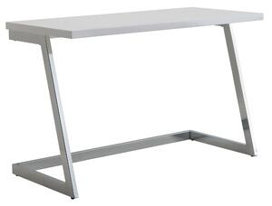 Scrivania "Anshan" in Piano: MDF laccato Telaio: ferro cromato bianco. Dimensioni (L/A/D) 120x76x55 cm