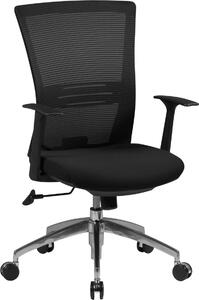 Sedia da ufficio Amstyle Baseline nera sedia da scrivania sedia executive sedia girevole con meccanismo sincronizzato e braccioli; SPM1.285