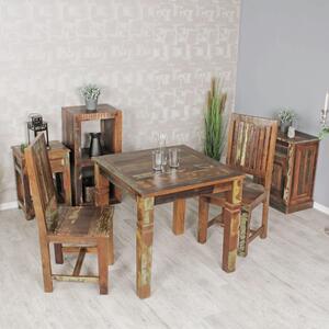 Tavolo da pranzo KALKUTTA 80 x 80 x 76 cm Mango Shabby Chic